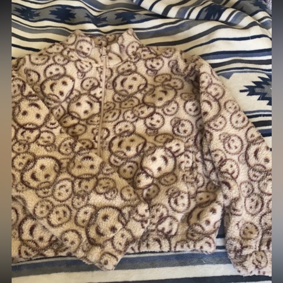 Andy & Evan Sherpa Smiley Pullover
